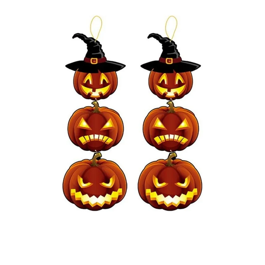 Креативный Тыквенный Фонарь с подвеской на окно для Хэллоуина 2 шт Вечерние и