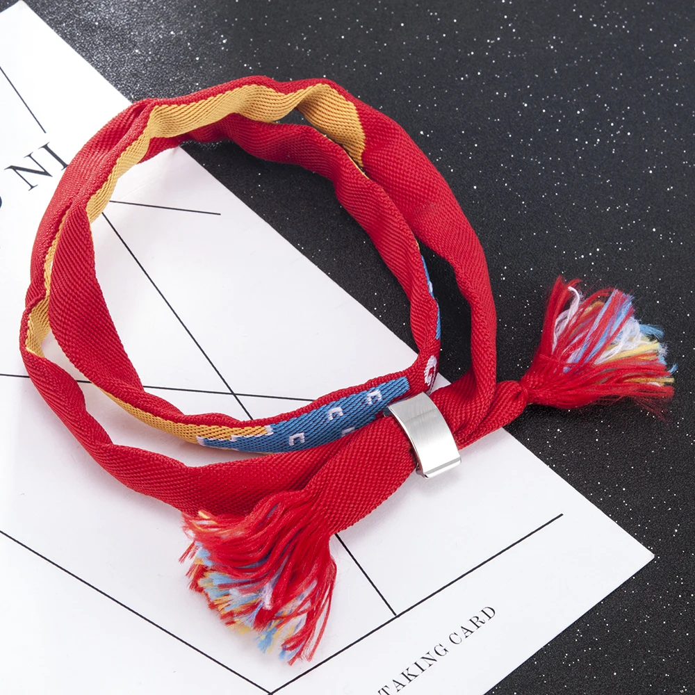 Модный браслет возлюбленной фильм ваше имя полиэстер ручной работы красный