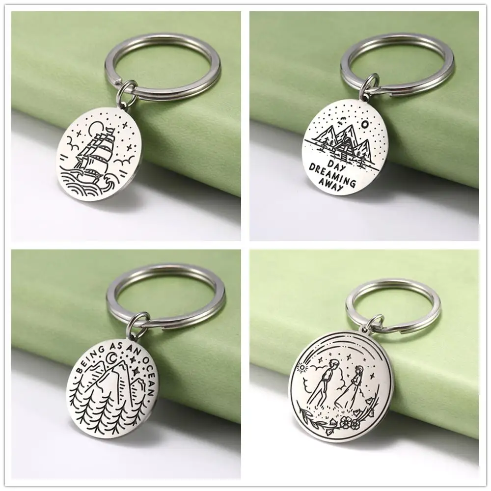 Брелок для ключей Lemegeton мужской держатель из нержавеющей стали с изображением