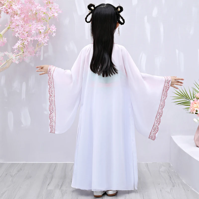 

2020 Girls Hanfu Fairy Dress Traditional Chinese Clothing Ancient Costume Festival Outfit Retro Folk Dance Performance Dresses