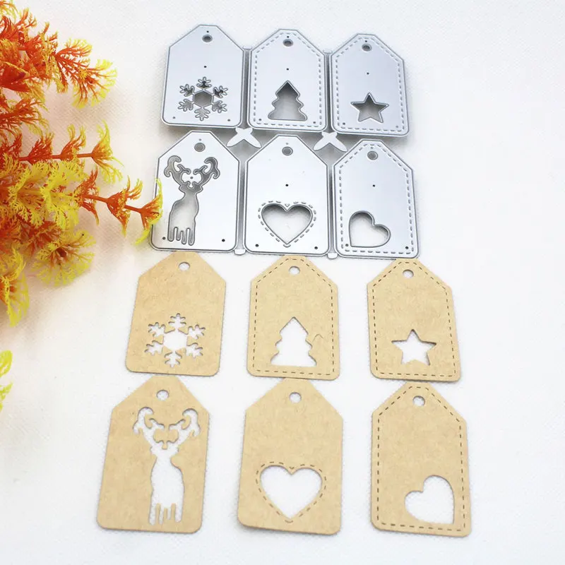Рождественские бирки металлические Вырубные штампы скрапбукинг костюм для Sizzix