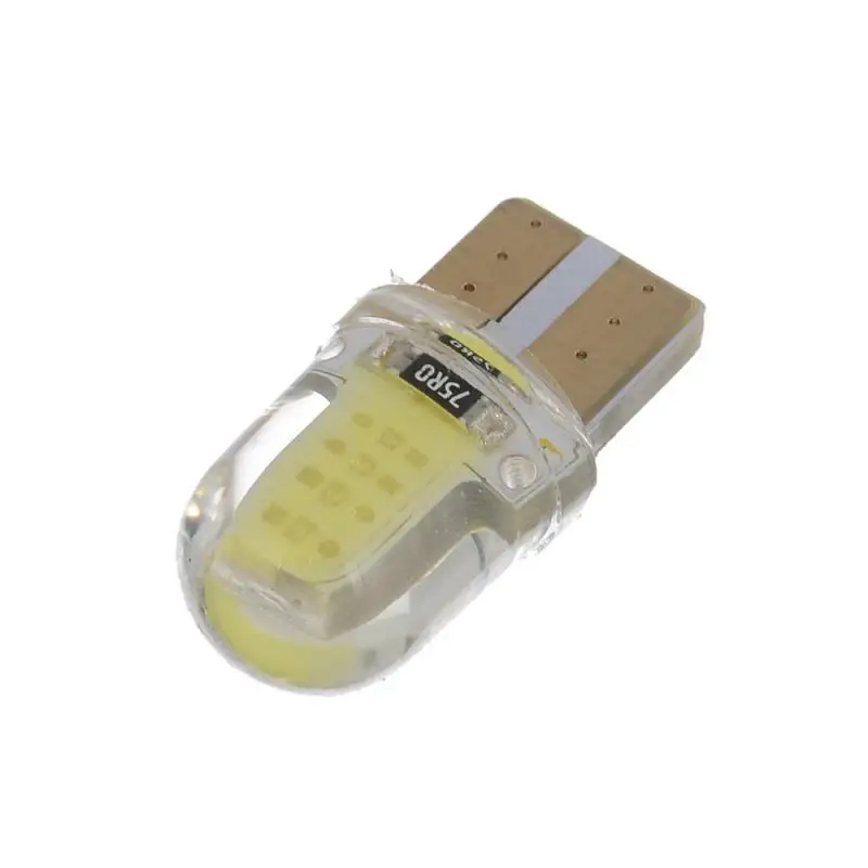 

1PC Silicone Crystal T10 COB LED Width Lamp W5W 168 194 Car Side Wedge Reading Lamp License Plate Light Car Side Turn Signal