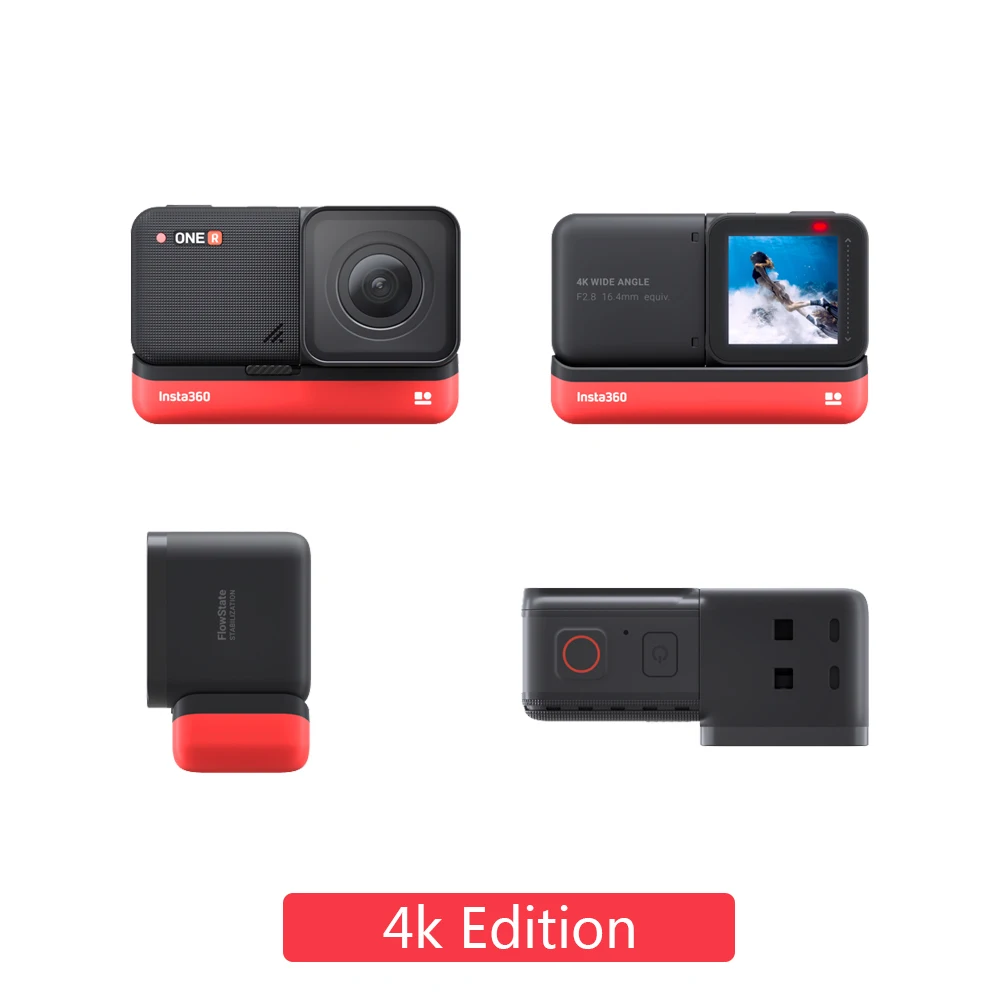 Оригинальная Экшн-камера Insta360 One R 5 7 k 360 панорама 3 объектив 1 дюйм мод 4k