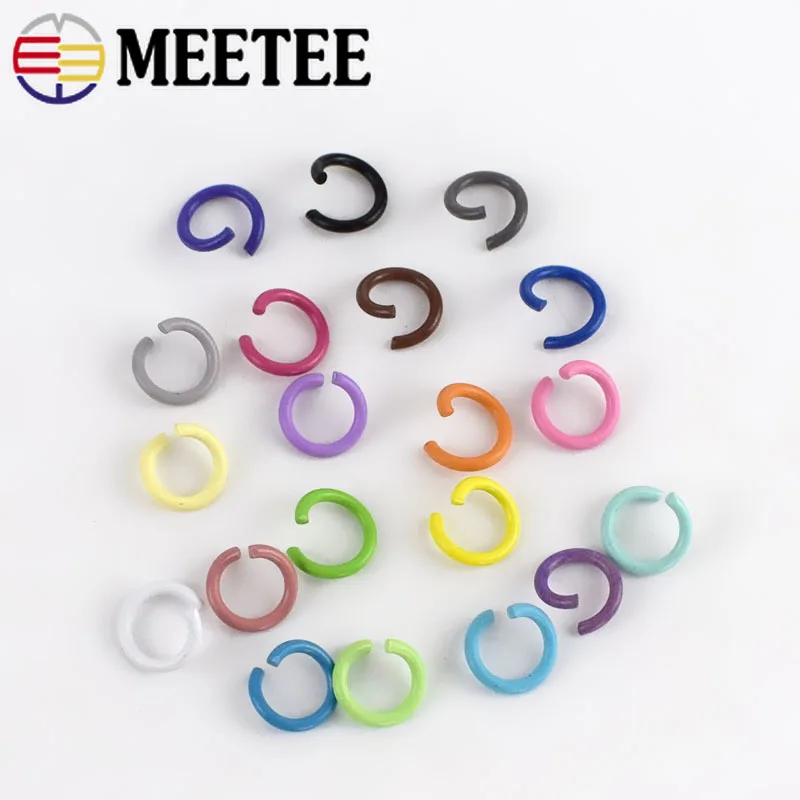 Meetee 100pcs 1.2*8mm Candy Colors Small Metal Ring Connection Opening O Rings Buckle DIY Key Chain Bag Jewelry Accessory BD480 | Дом и сад