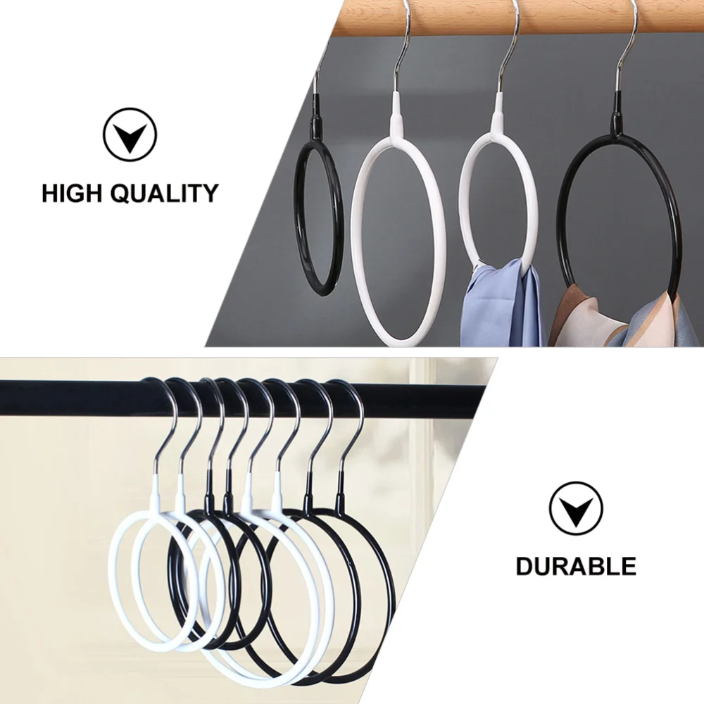 

6pcs Scarf Hanging Rack Scarves Rack Scarf Necktie Rings Holder Organizer