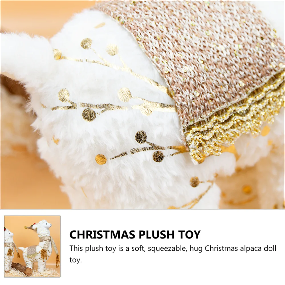 

1 Pc Alpaca-shaped Decor Adorable Plush Interesting Desktop Decoration )