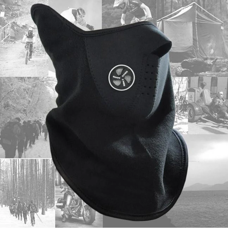 3 шт./лот Лыжная велосипедная маска для лица Флисовая теплая полумаска Защита