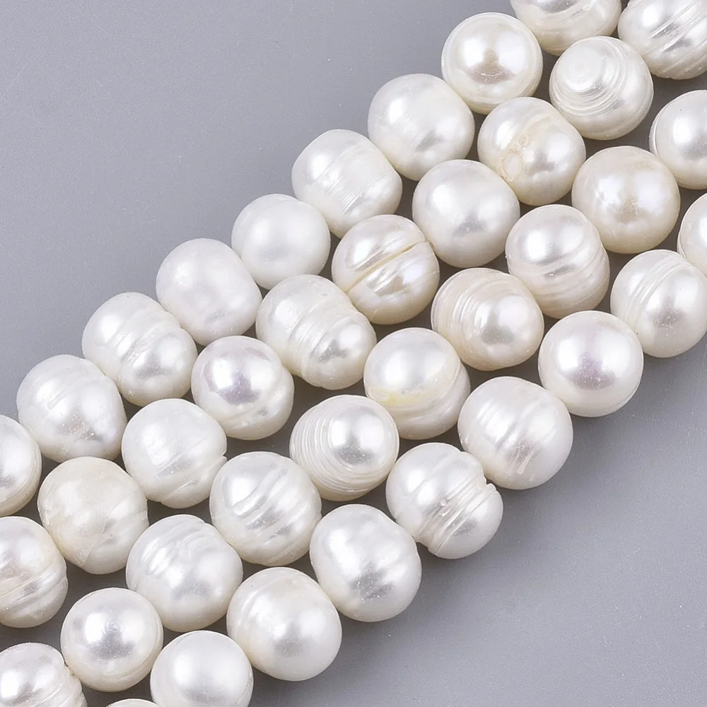 

1strand Natural Freshwater Pearl Beads Strands for DIY Necklace Bracelet Earring Jewelry Making Bead 8~9mm 6~7mm Hole 0.6mm
