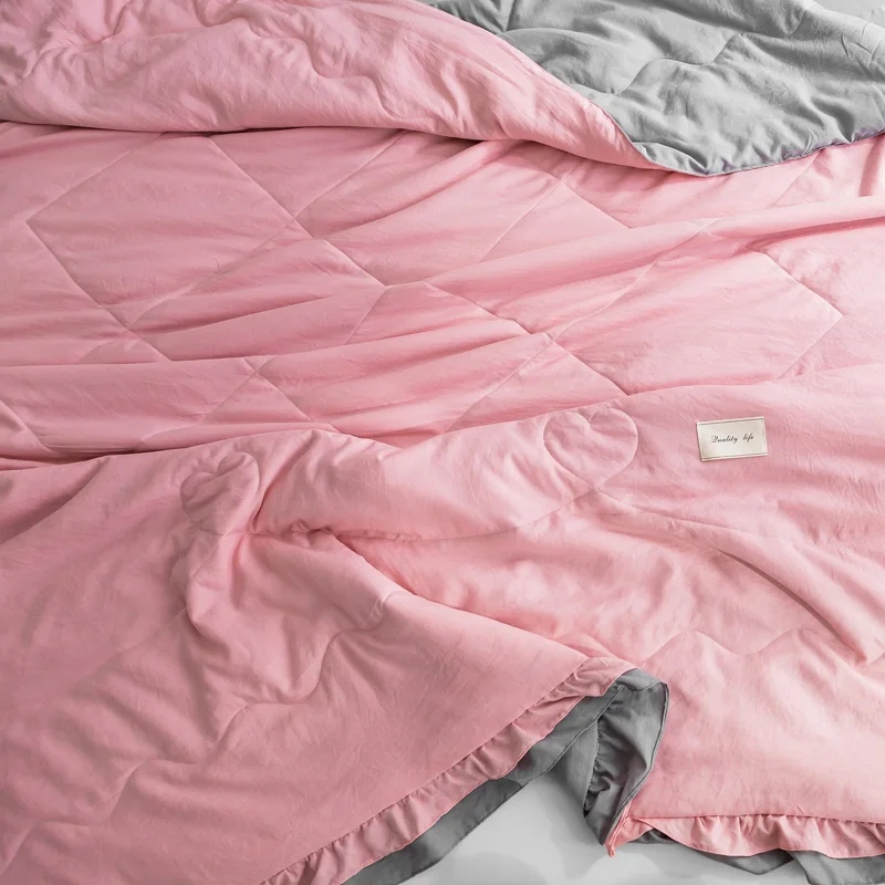 Новые простые стиральная летнее хлопковое покрывало близнец полный королева