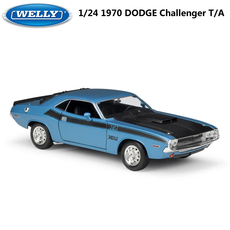 WELLY литая модель автомобиля 1:24 1970 DODGE Challenger T/A классический автомобиль из сплава