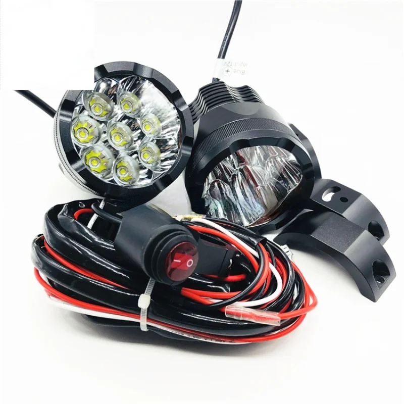 

Мотоциклетные черные фары Sercomoto SM812, светодиодный Противотуманные фары дальнего света XML/XPL/SST-20 Chip