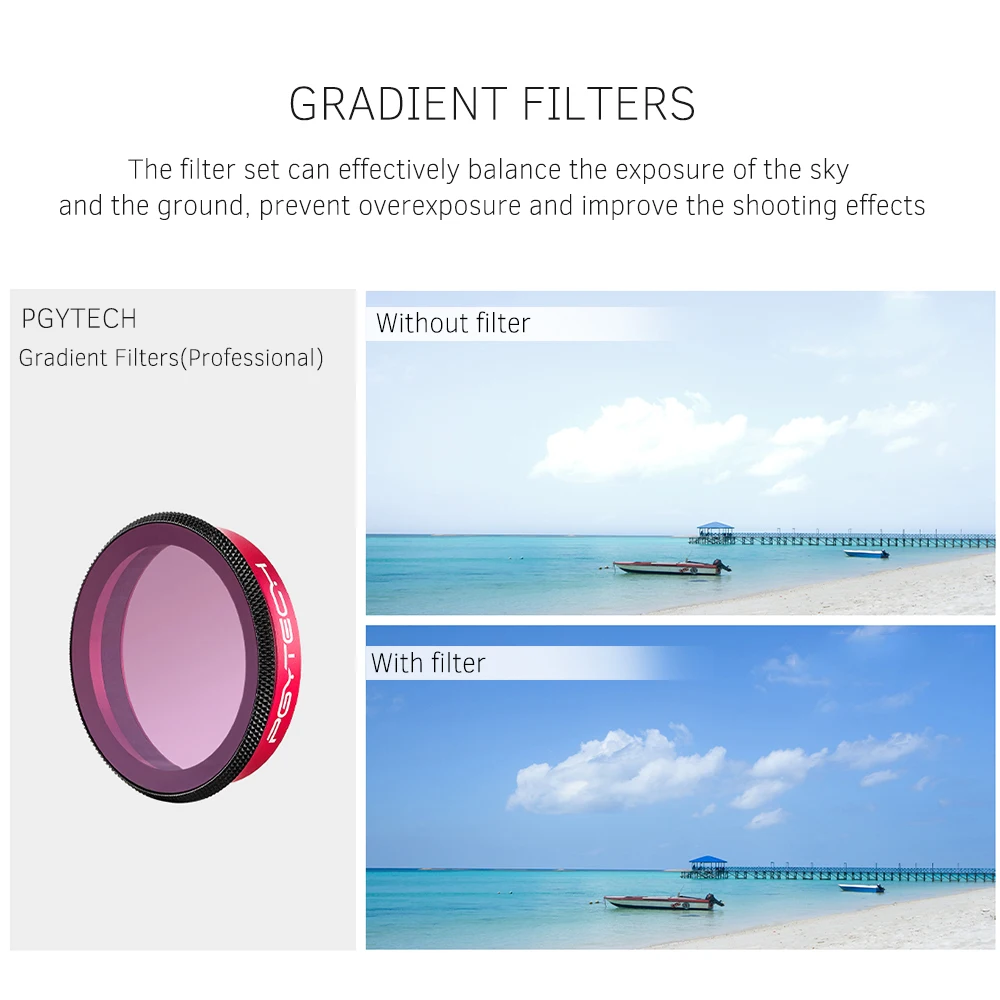 Набор градиентных нейтральных фильтров для объектива 3 шт. защитные фильтры нано