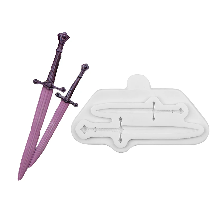 Рыцарские боевые мечи форма пищевого класса шоколад из силиконовой формы