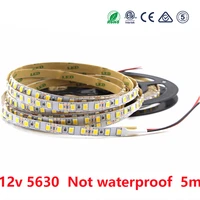 led strip light 12 v volt smd 5630 300led 5m warm white waterproof 12v led lights strip tape lamp diode ribbon flexible decor