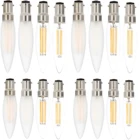 10 шт. B22 Led лампы в форме свечи лампы типа Свеча), 2 Вт, 4 Вт, 6 Вт COB Светодиодная лампа 220 В Ретро лампа накаливания Эдисона Светильник лампы C35 светильник для дома люстра светильник Инж