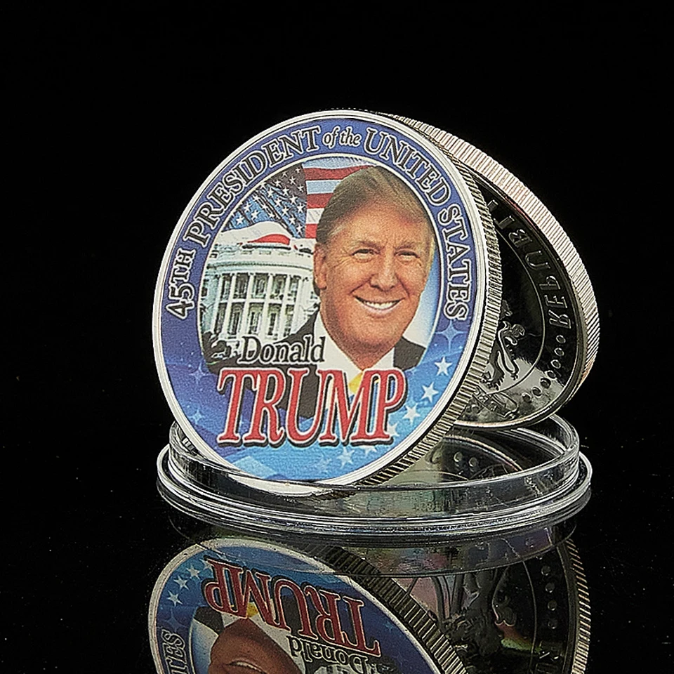 

U.S. President Donald Trump Silver Plated Challenge Commemorative Coins American Celebrity President Coin Gifts