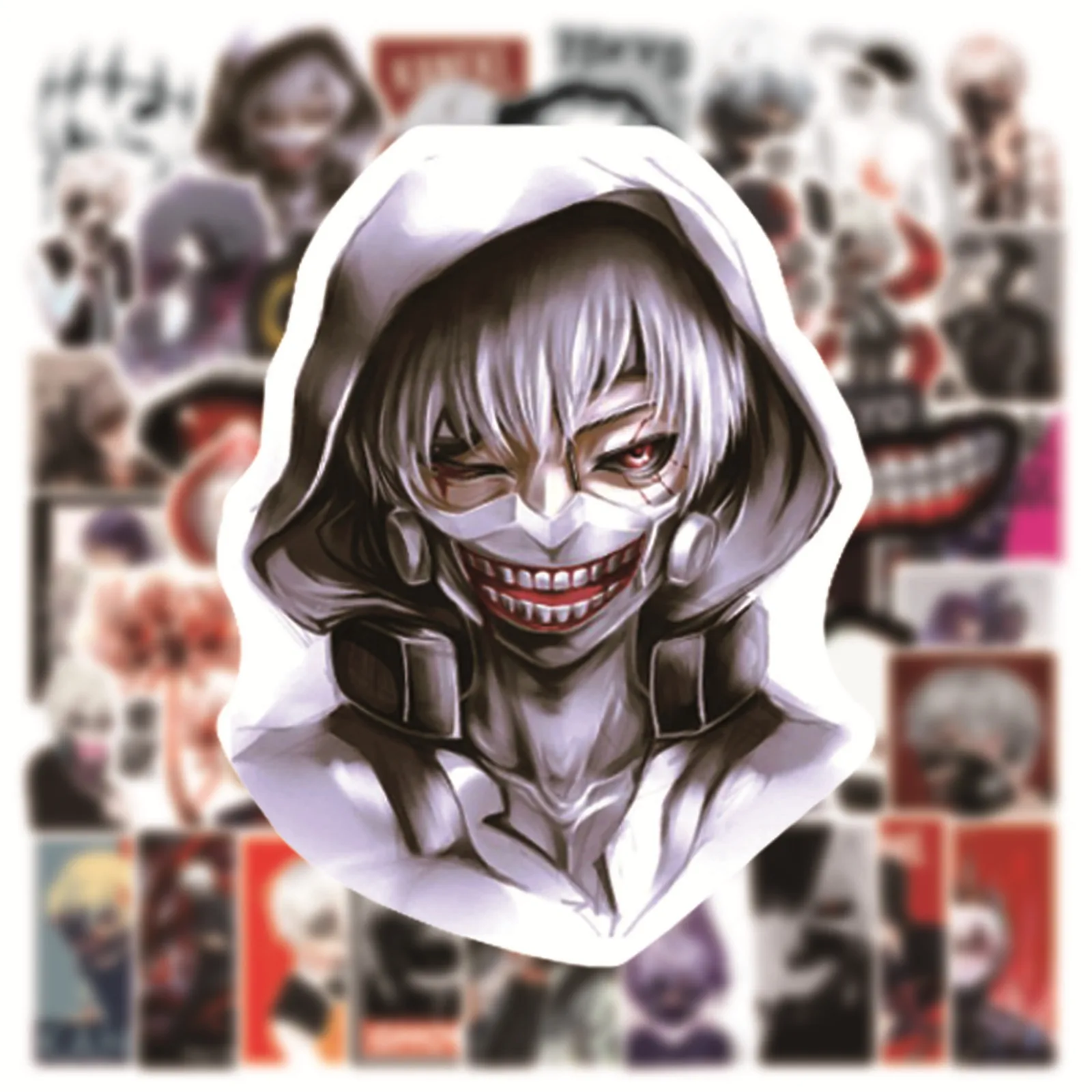 

10/30/50PCS Japan Anime Tokyo Ghoul Luggage Laptop Skateboard Bicycle Backpack Decal Pegatinas Toy Stickers For Children Gift