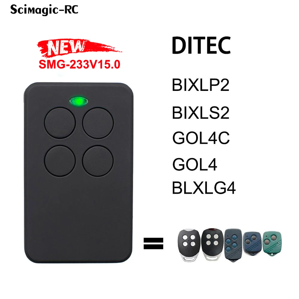 

DITEC garage door remote control 433mhz DITEC GOL4 BIXLG4 BIXLP2 BIXLS2 GOL4C remote garage command transmitter 433.92mhz