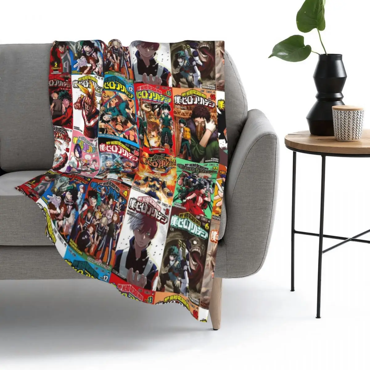 

My Hero Academia Cover Collage Throw Blanket Fleece Throw Blanket TV Blankets SofaBlanket Plush Flannel Cozy bedding Home travel
