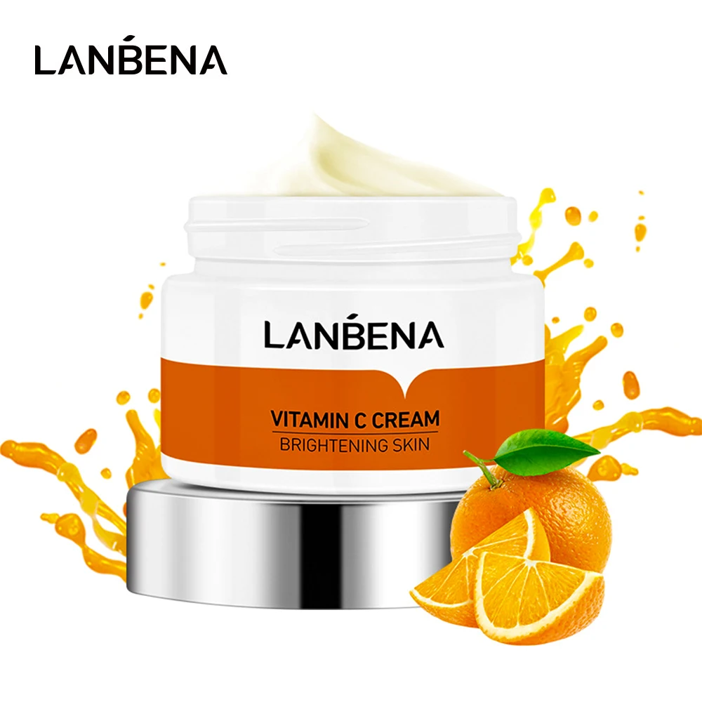 

LANBENA Vitamin C Facial Cream Whitening Moisturizing Brighten Improving Dull Skin Anti Wrinkle Anti-Aging Lifting Face Cream