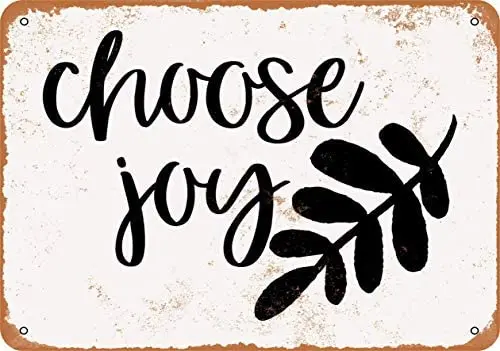 

Choose Joy 4 Metal Tin Sign 12 X 8 Inches Retro Vintage Decor