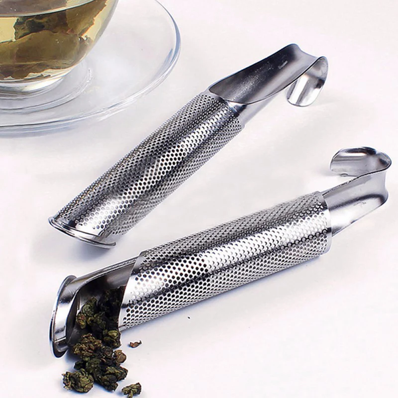 

Amazing Stainless Steel Tea Sticks Infuser New Fashion Tea Strainer Pipe Design Touch Feel Good Tea Tool Kitchen Accessories Hot