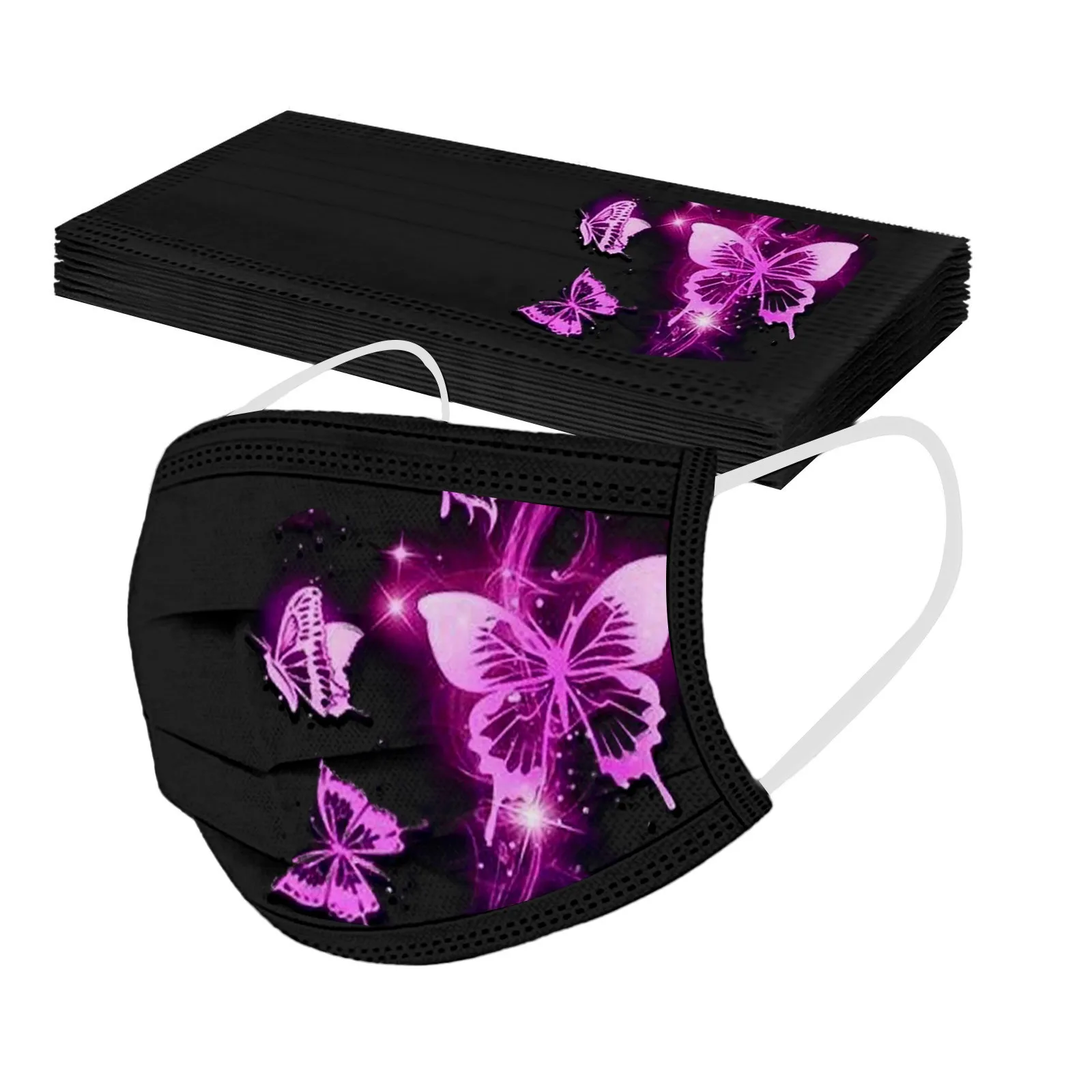 10 шт. одноразовая маска с принтом бабочки для взрослых | Тематическая одежда и
