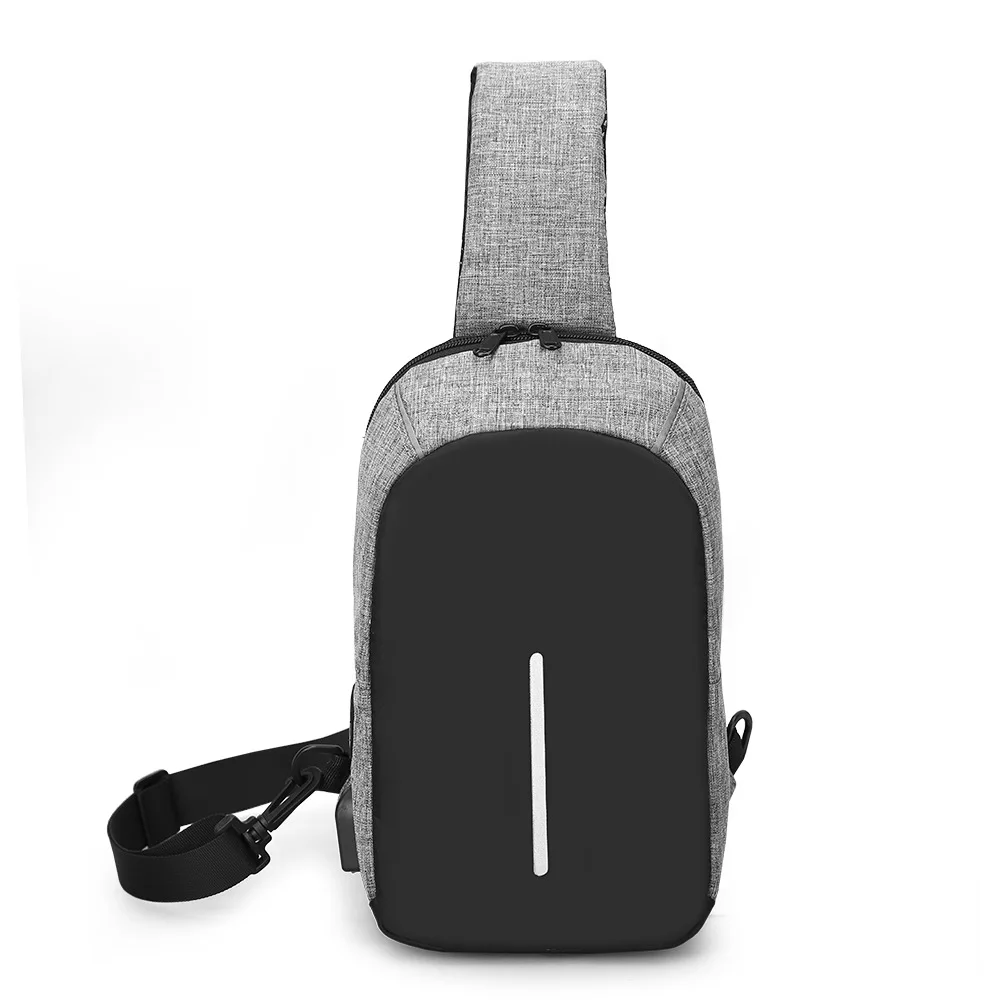 

Casual Polyester Chest Pack Outdoor USB Charging Boys Crossbody Bags Young Anti-theft Phone Purses Fashion Shoulder Bag