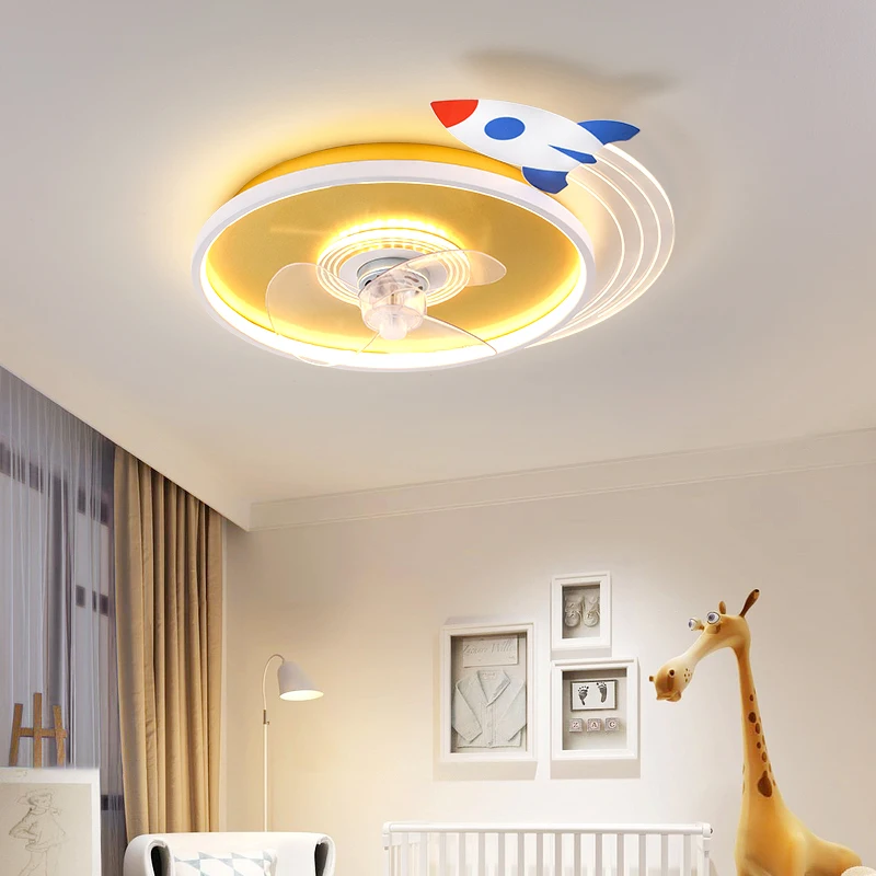 

Modern LED Ceiling fans with Lights for Baby room Living room bedroom lustre Interior Ceiling fan led lamp for boys girl Kids