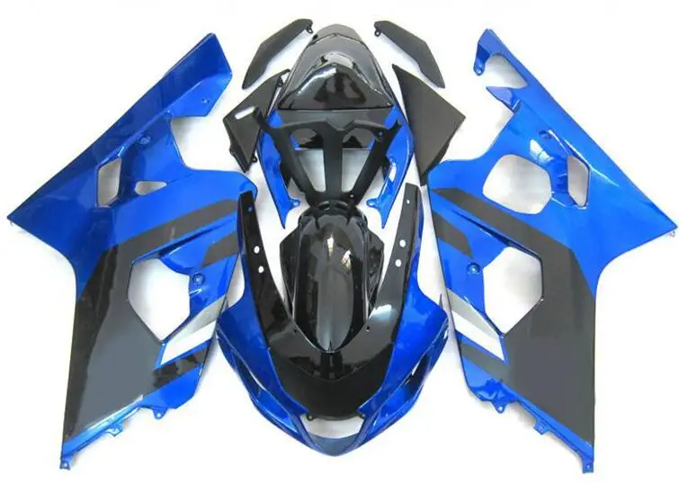 

Комплект обтекателей для мотоцикла из АБС-пластика, подходит для Suzuki GSX-R 600 750 K4 2004 2005 04 05, комплект обтекателей черного и синего цвета