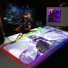 Игровой компьютерный коврик для мыши Joker на заказ RGB, большой коврик для мыши, большой игровой Настольный коврик для мыши со светодиодной подсветкой, коврик для клавиатуры