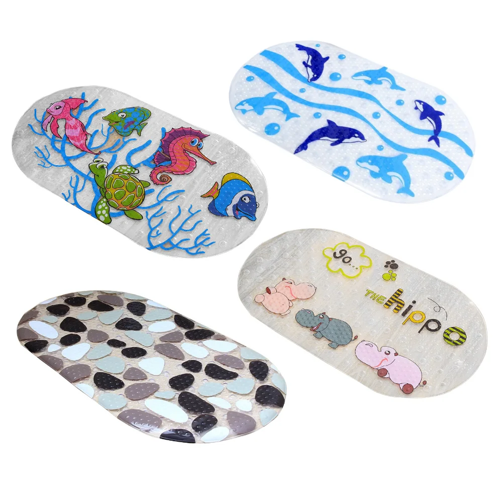 Cartoon Baby Children Anti-slip Durable Suction Cup PVC Bathtub Mats Carpet Shower Floor Mat Bath Soft Massage Pad for bathroom | Дом и сад