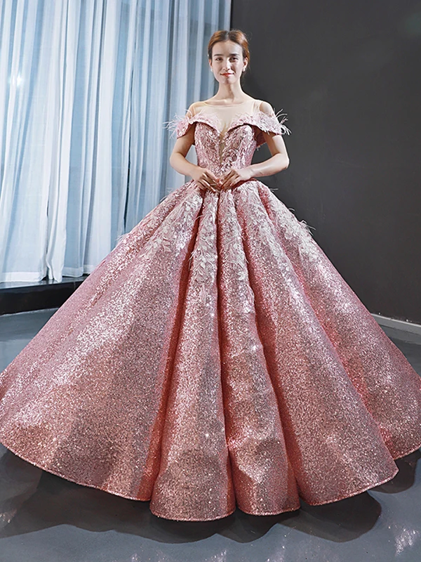 as picture J66936 jancember розовые платья Quinceanera 15 в виде сердца свадебное платье без рукавов бальный наряд пушистое платье для выпускного вечера vestido de Quinceanera - Цвет: as picture