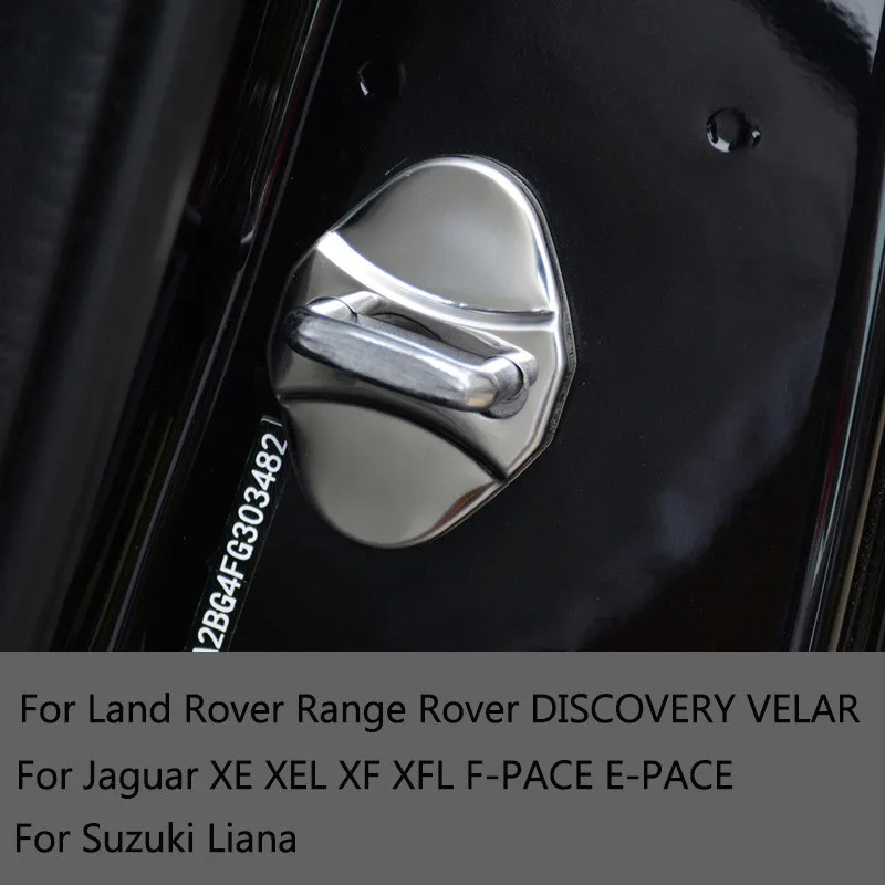 

4pcs Car Door Lock Cover For Land Rover DISCOVERY Range Rover VELAR P250 P380/Jaguar XE XF E-PACE F-PACE XEL XFL/Suzuki Liana