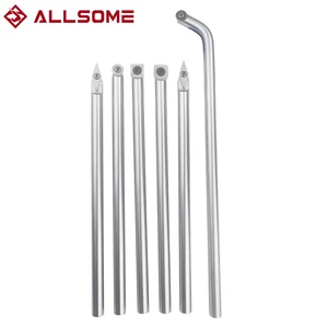 Резак ALLSOME инструменты для токарной обработки древесины из карбида дерева, Круглый, хвостовик, деревообрабатывающий инструмент, алюминиевый сплав HT2400-2406