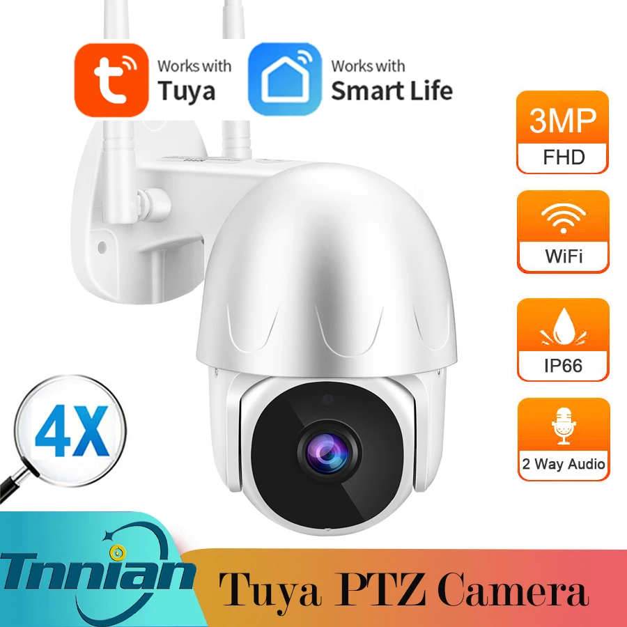 

5MP Wifi TUYA CAMERA Smart Cloud 1080P PTZ IP Outdoor Camera Auto Tracking Google Home Alexa P2P Surveillance CCTV Security Cam