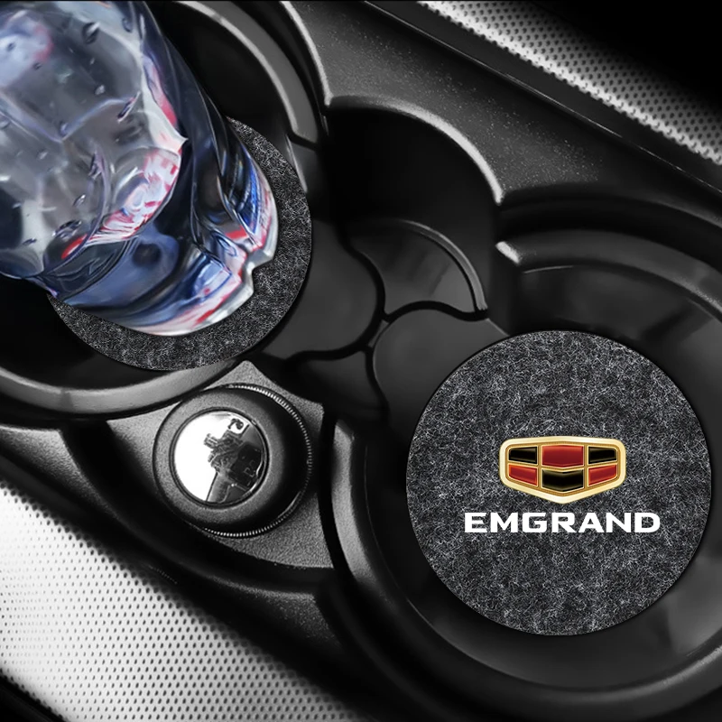 Round Felt Coaster for geely emgrand ec7 7 ec8 Protector Pad Heat Resistant Cup Mat Drink Placemat Car Accessories | Автомобили и