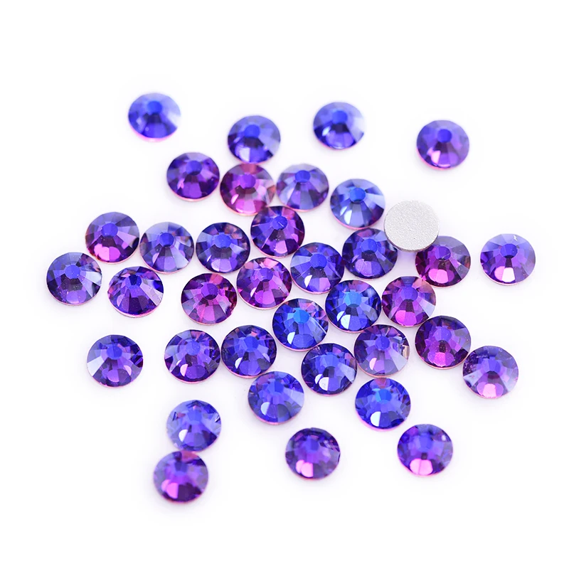 24 новых цвета Кристальные Свободные стразы без горячей фиксации s стеклянные