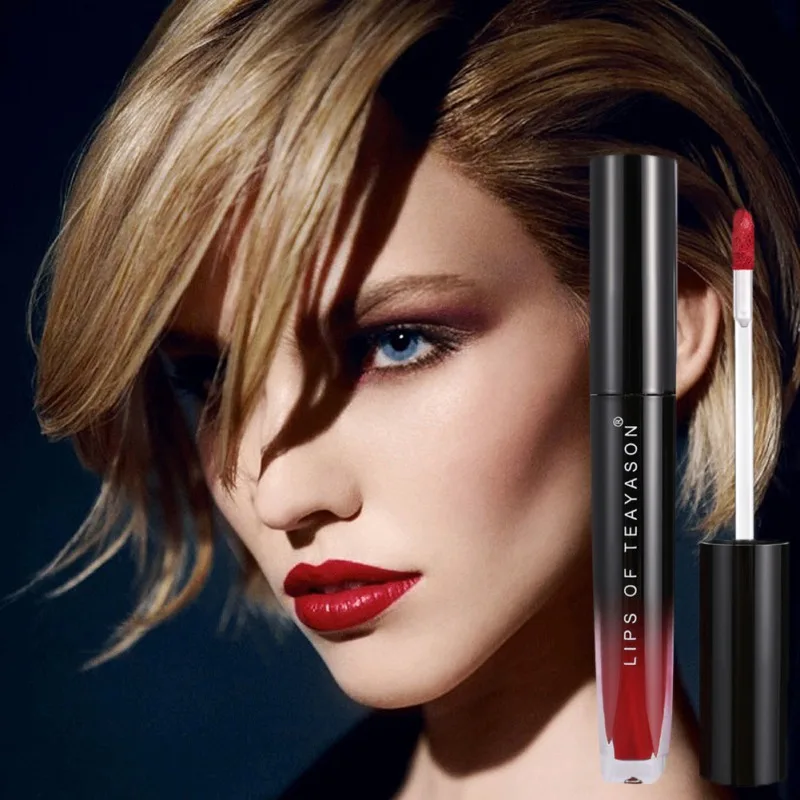 Бархатная матовая розовая Золотая глазурь для губ жидкий блеск стойкий