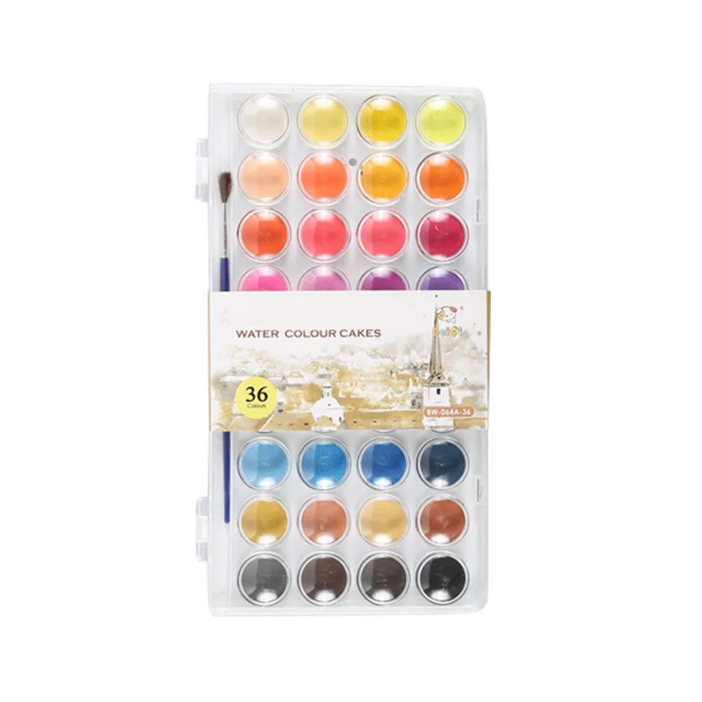 36 цветов для начинающих однотонная гуашь акварельная краска порошок торт набор