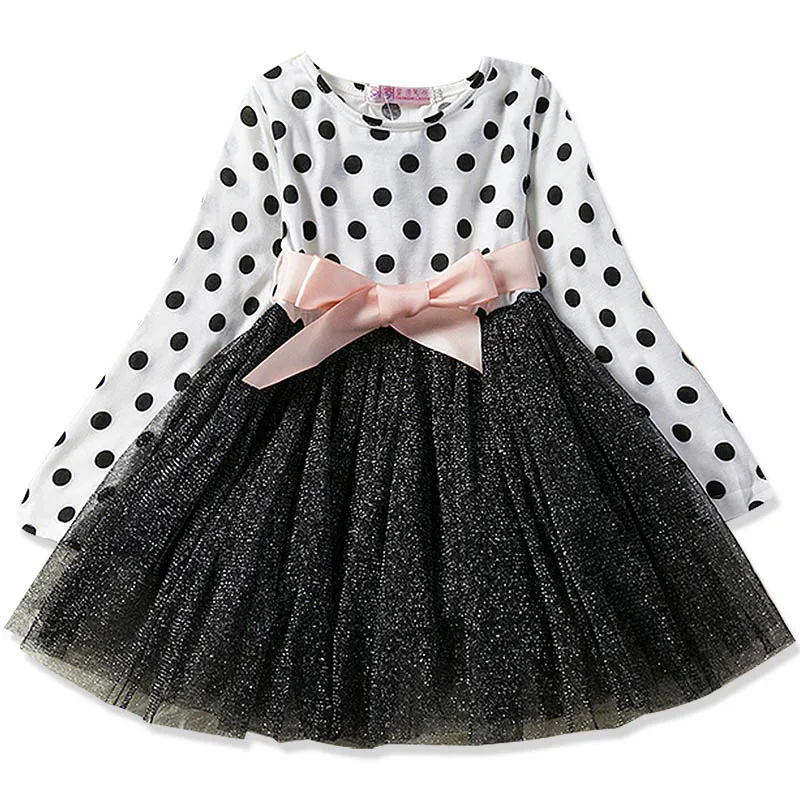 Style2 White Осень-зима одежда с длинным рукавом Детские платья для девочек; одежда на год рождественское платье-пачка вечерние платья платье принцессы для От 3 до 8 лет; Одежда для девочек - Цвет: Style2 White