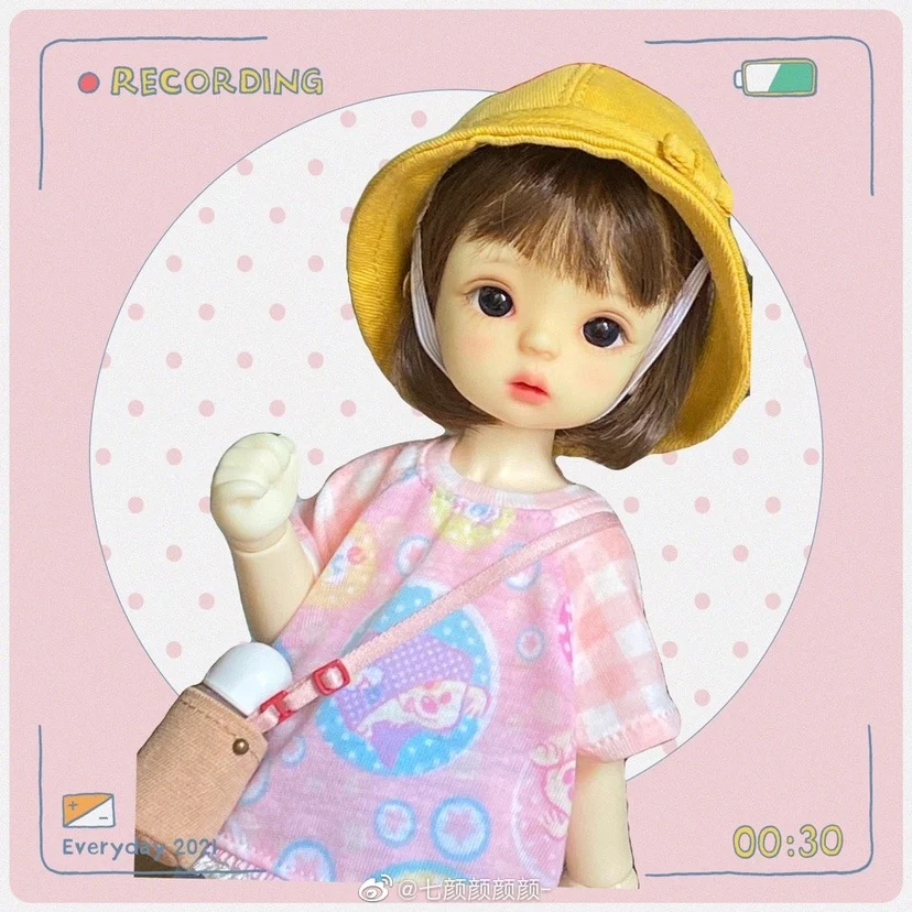Одежда для куклы BJD футболка с мультяшным рисунком рубашка шорты коротким