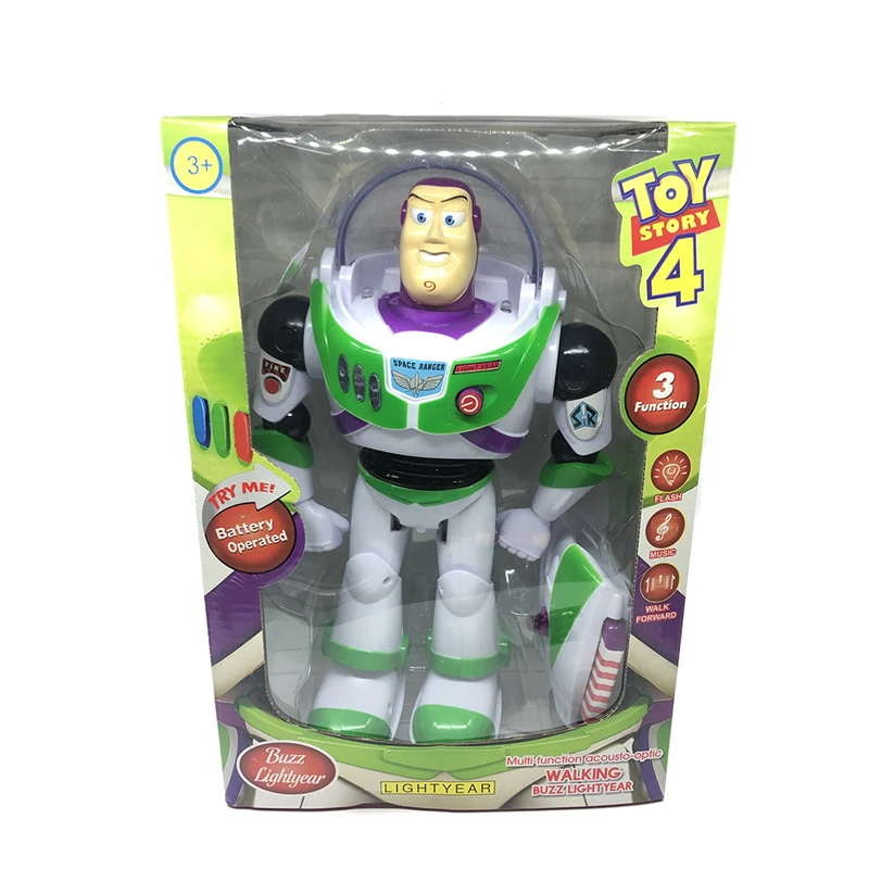 Disney Toy Story 4 Juguete Вуди Базз светильник год Музыка/светильник с кукла с крыльями фигурка игрушки для детей подарок на день рождения S03 - Цвет: With Box