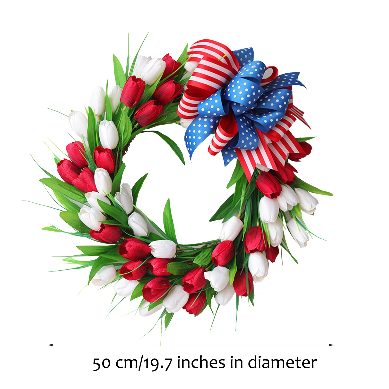 

Artificial Tulip Wreaths Door Hanging Decor Christmas Wreaths Simulation Floral Garland for Wedding Home Christmas Door Decor