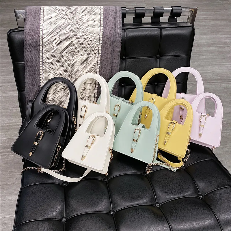 Сумка женская из искусственной кожи с пряжкой винтажная весенняя 2020 |