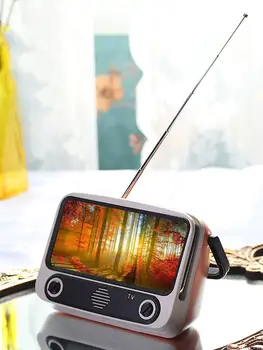 Retro tv bluetooth speaker phone holder 