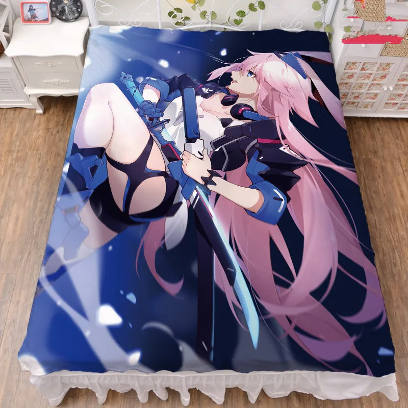 

2020-January Update Anime MmiHoYo Murata Himeko Milk Fiber Bed Sheet & Flannel Blanket Summer Quilt 150x200cm