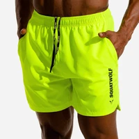 fluorescent green summer fitness jogger shorts men running sports workout shorts quick dry training gym athletic shorts fit