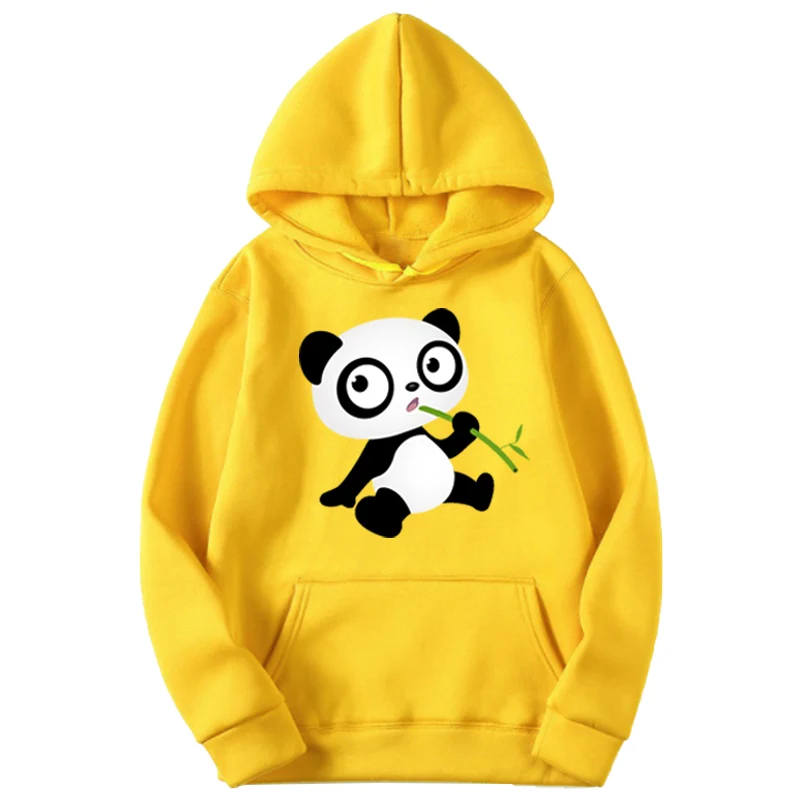 Women's Hoodies Spring and Autumn Loose Cute Panda Printing Pullover Ladies  Casual Hooded Daily  Clothes  Oversize for Female