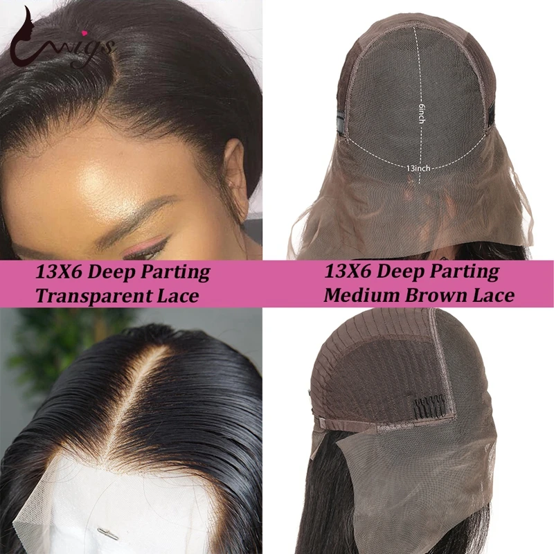 Uwigs перуанская волна кружева передний парик их натуральных волос парики